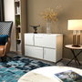 Hanah Home Mares Consola Blanco y Gris